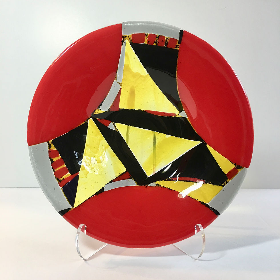 "Javelin" Fused Glass Bowl