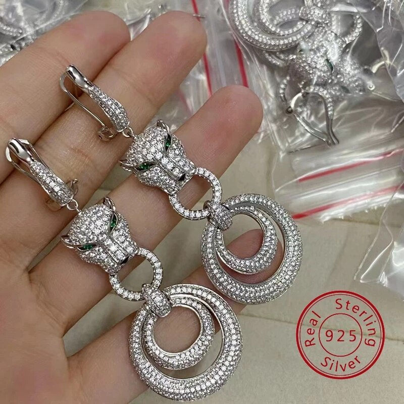 Thumbnail: Panthere de Harry Silver Drop Earings