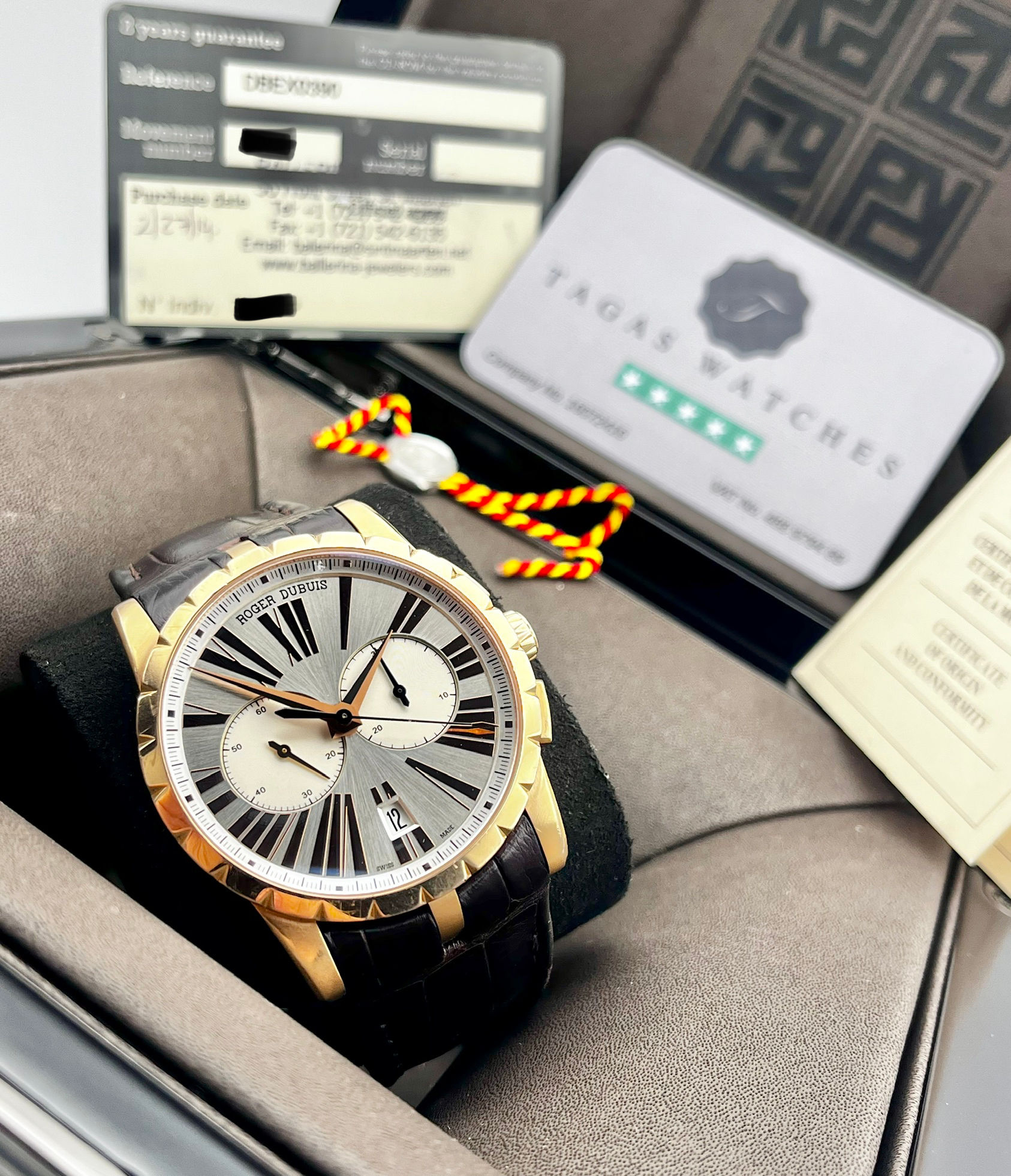 Roger Dubuis Excalibur Grey 18ct Gold 42mm (DBEX0390) 2014 Full Set