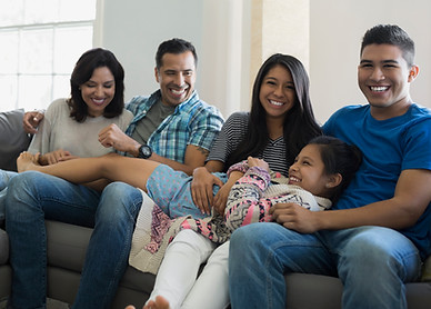 Family Sitting Together