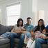 Family relaxing outdoors, representing homebuyers in North County San Diego