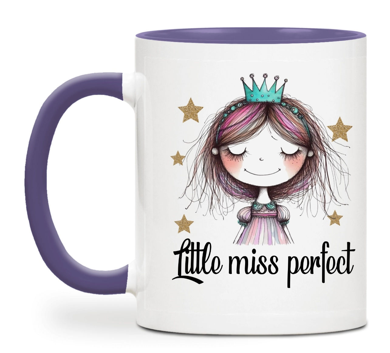 Quirky princess little miss perfect mug