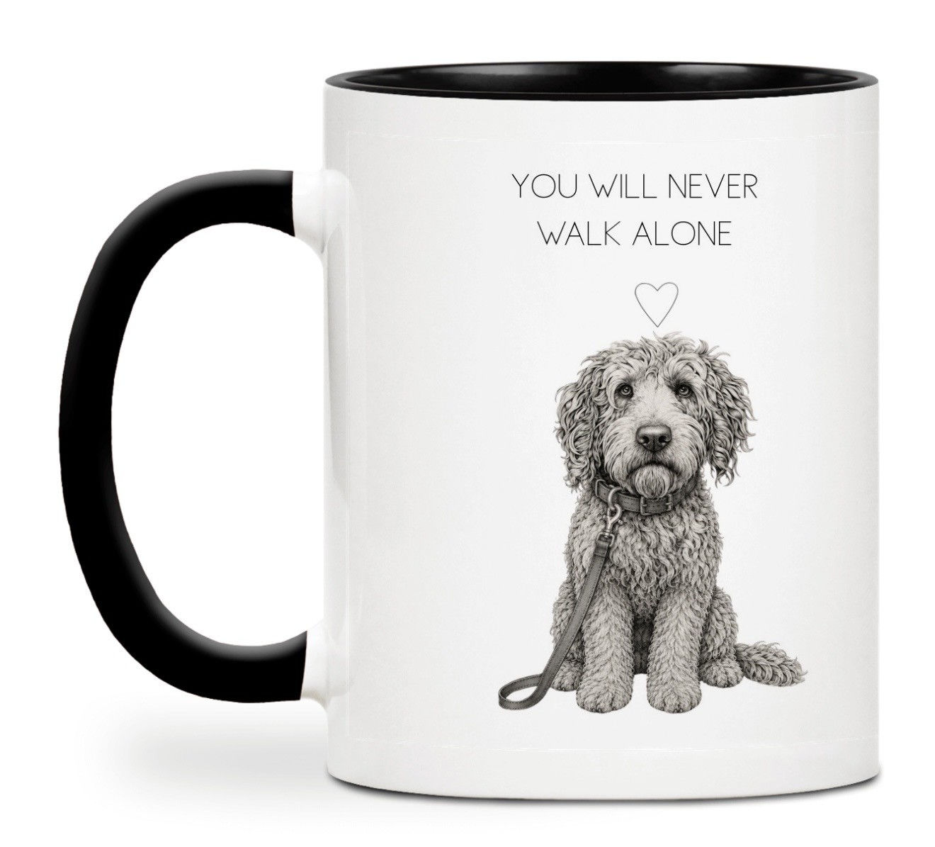 Never walk alone cockerpoo mug