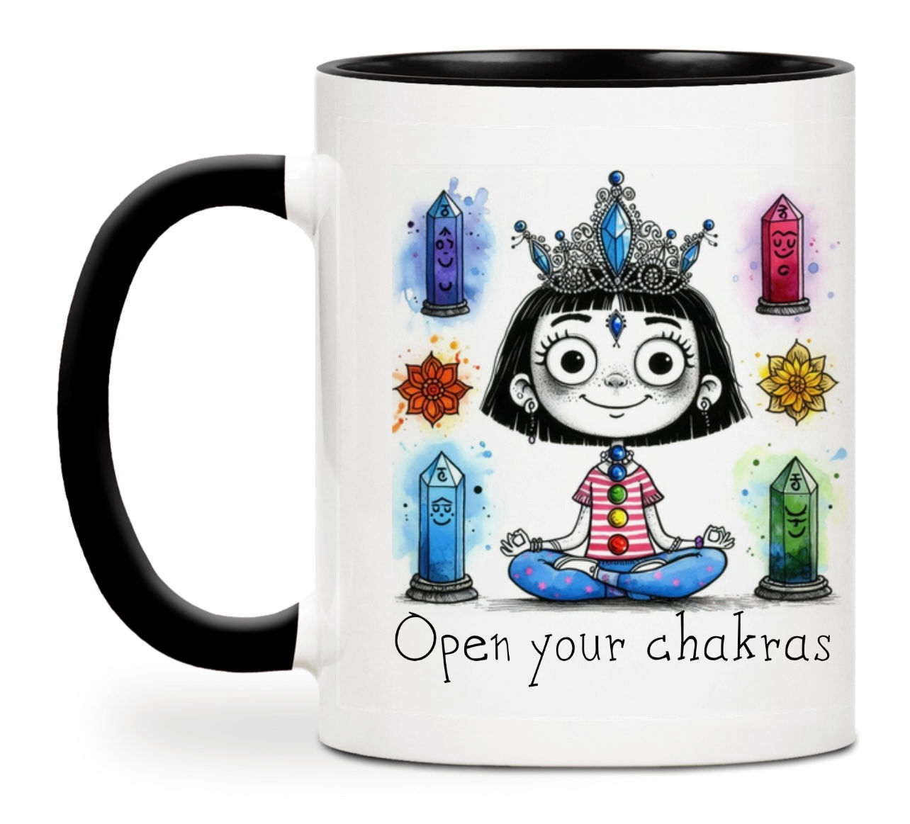 Open your chakras quirky mug