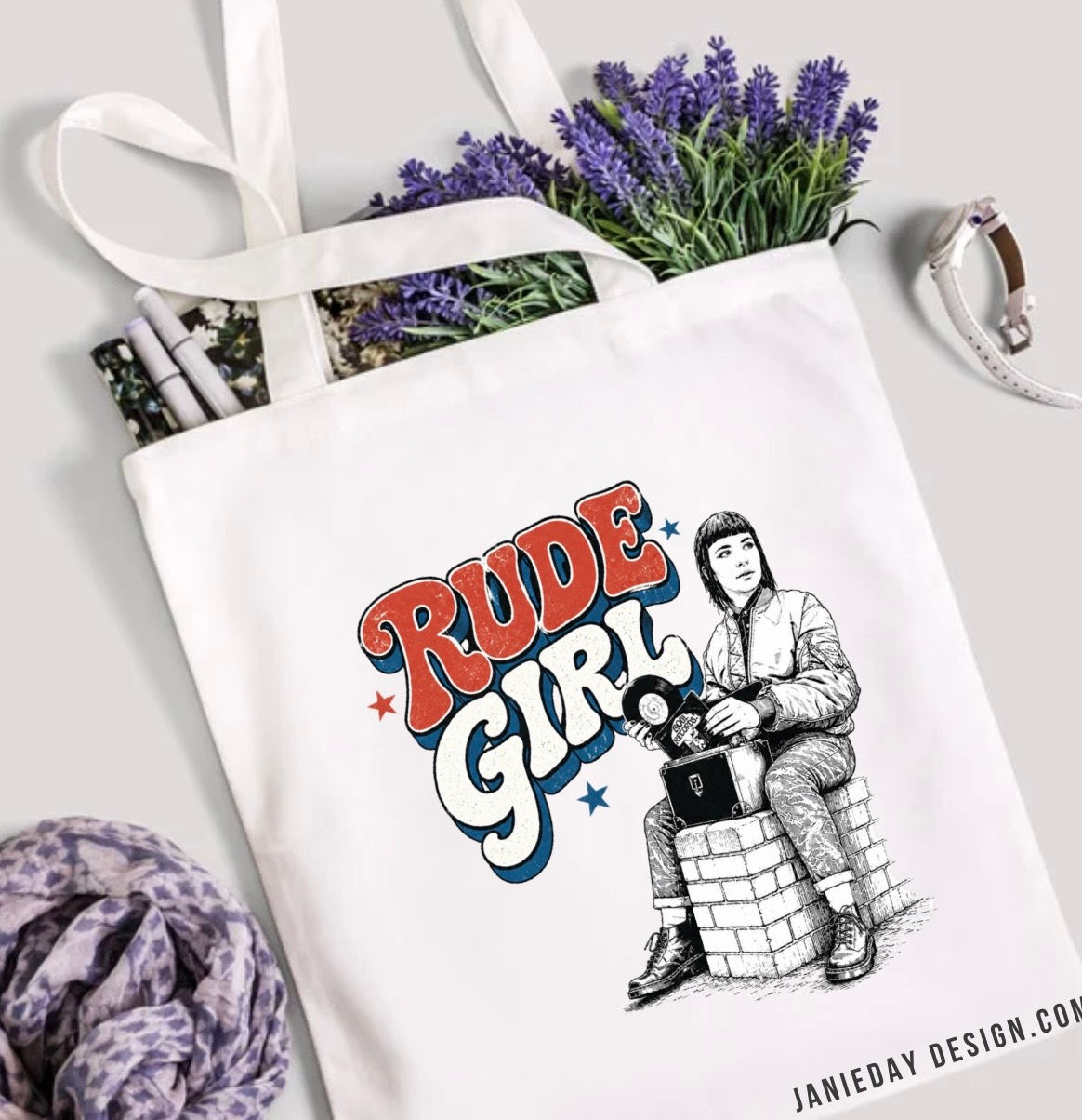 Rude girl tote bag
