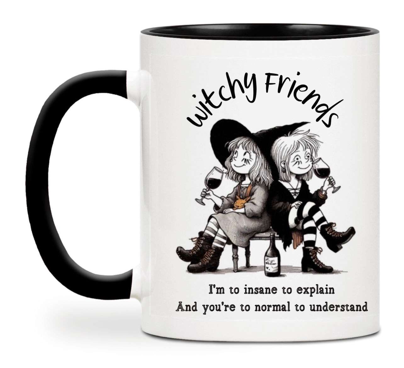 Fun witchy friends ceramic mug