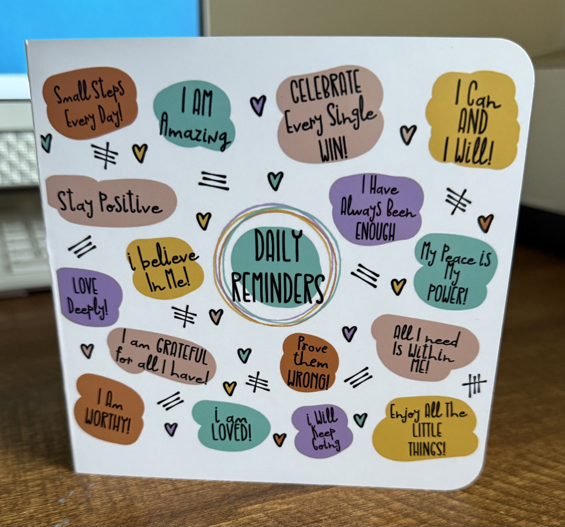 daily reminders 5 x 5 card