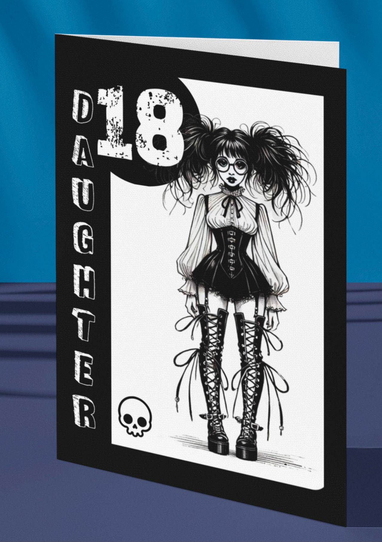 cool 18th birthday card goth daughter