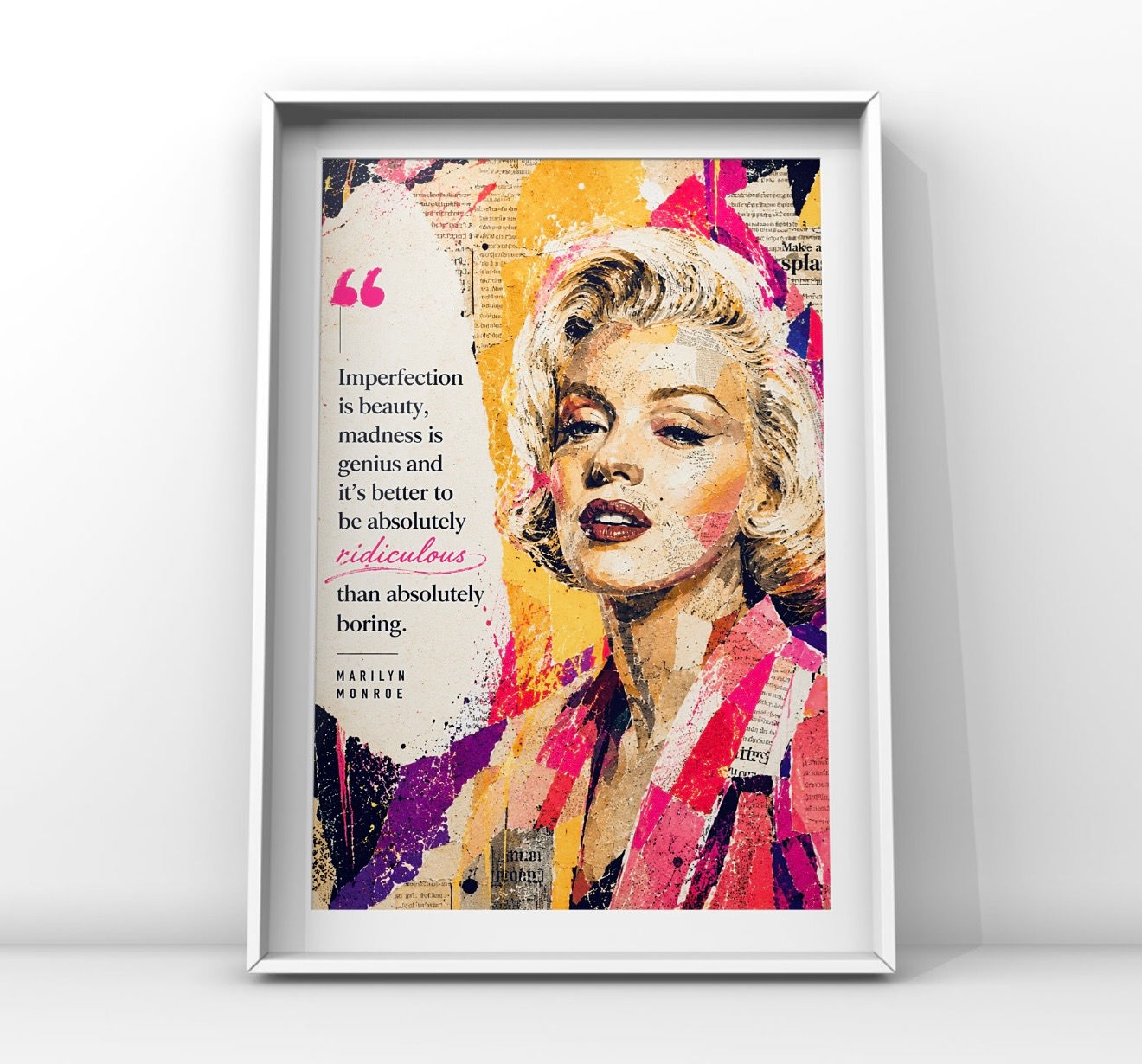 retro Marilyn quote art print