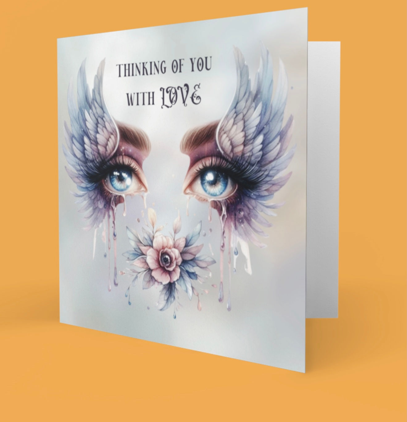 Beautiful heavenly sympathy card 5 x 5