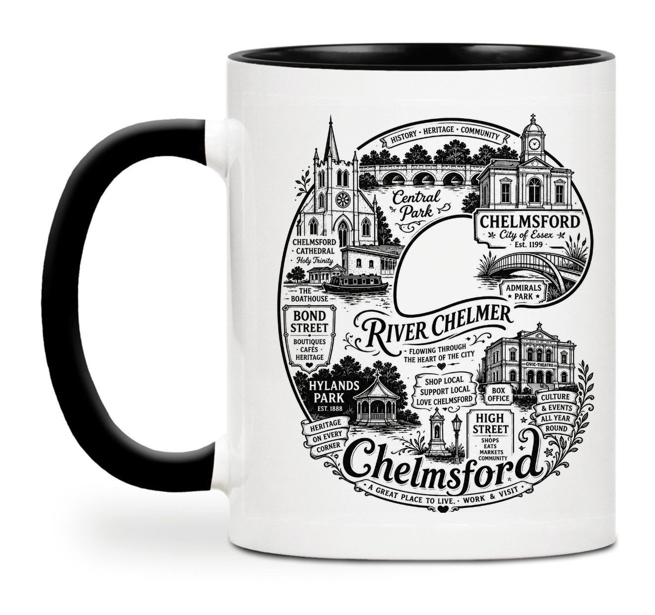 chelmsford Essex ceramic mug