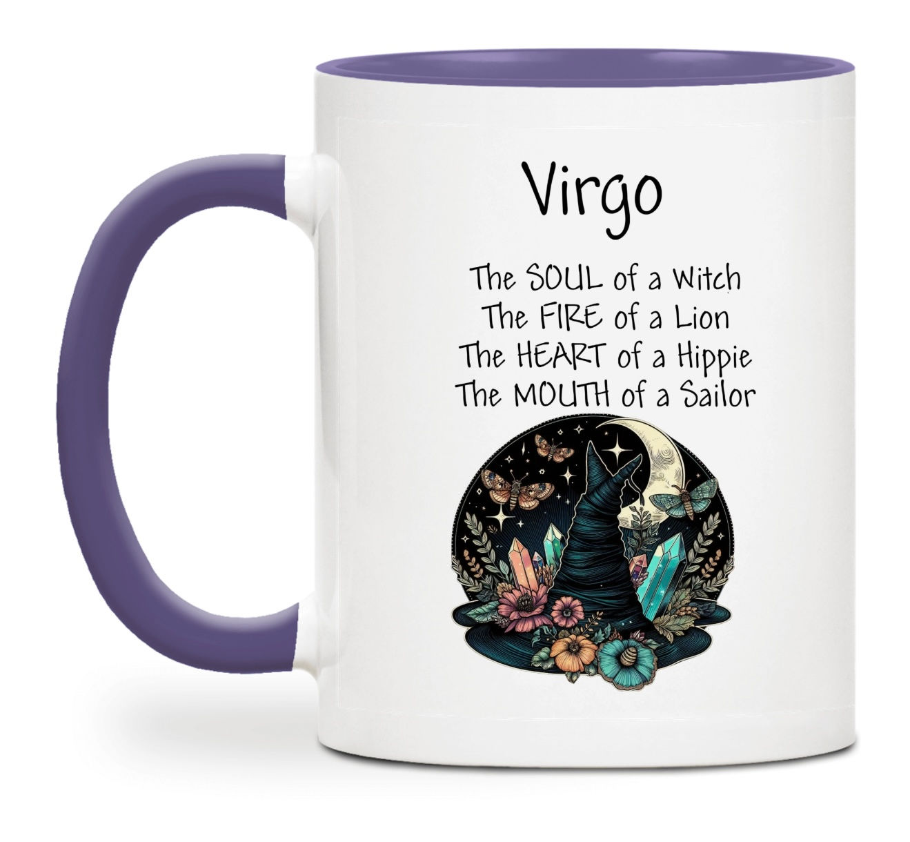 Purple Virgo ceramic mug