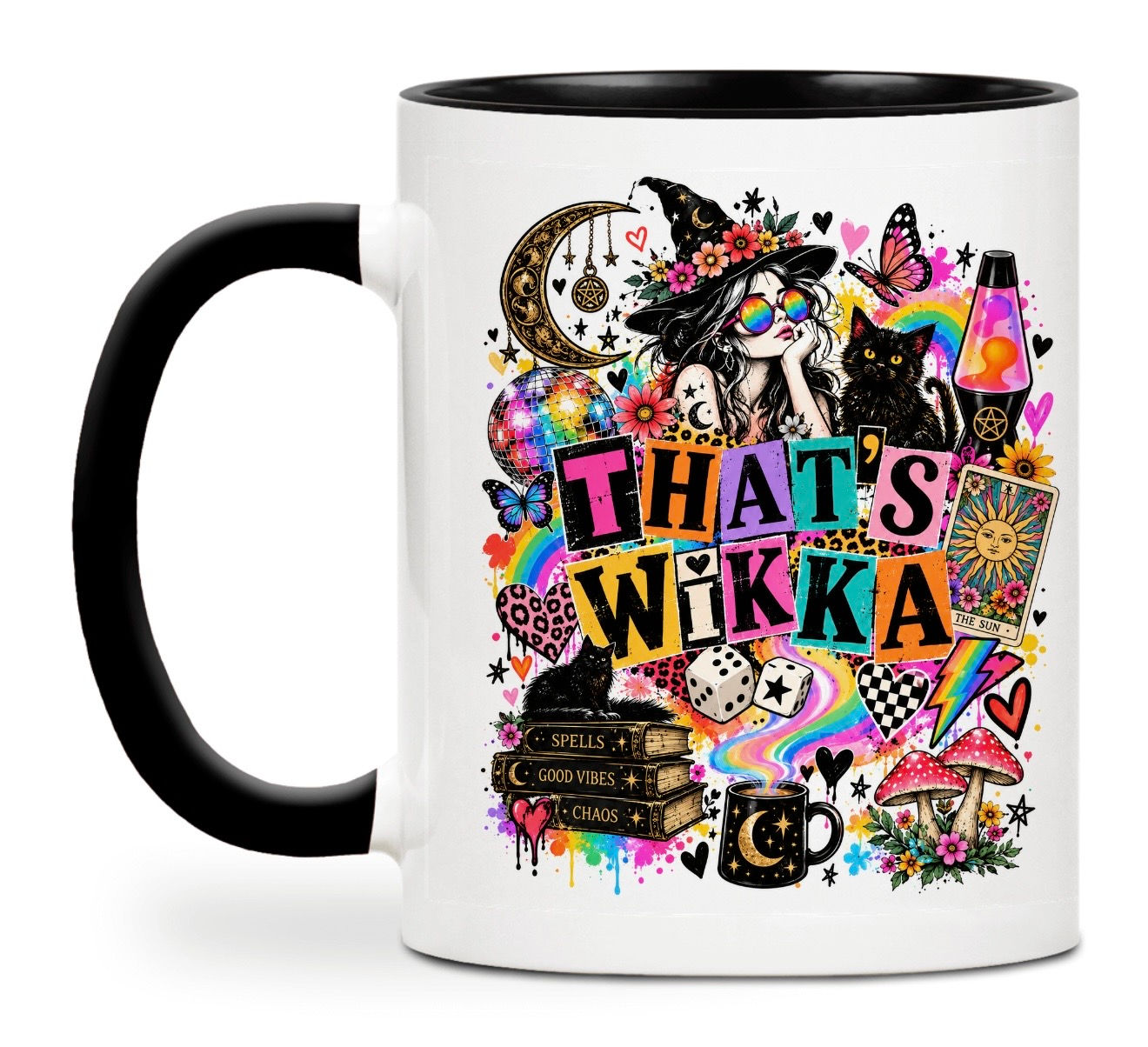 That’s Wikka Witchy Mug – Colourful Retro Gothic 11oz Mug