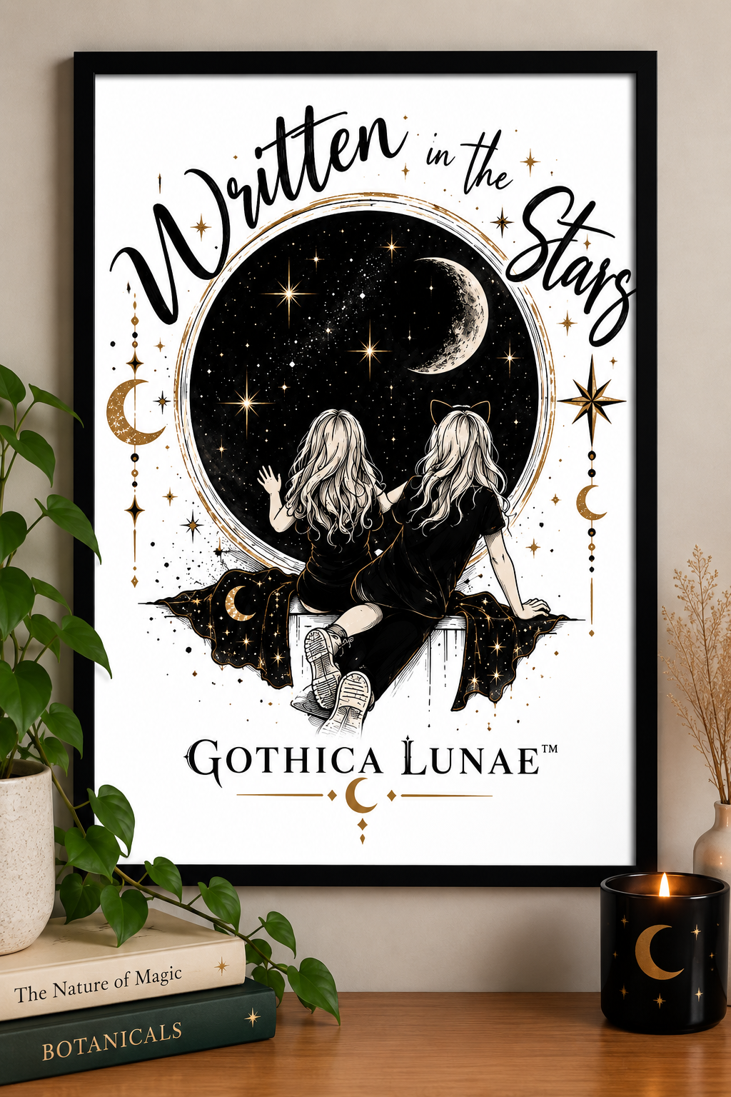 Written in the Stars – Celestial Friendship A4 Art Print