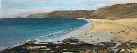 St Ives Cornwall,
Oil on board ,
30x60cm