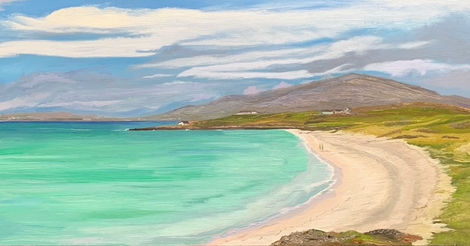 Outer Hebrides,
Oil on board,
60 x 30 cm
