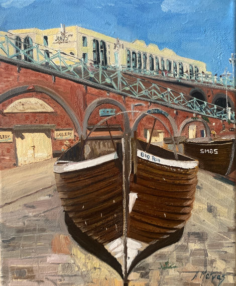 Brighton --Big Ron ,
Oil on canvas,
25x30 cm