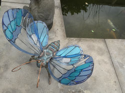 Vlinder in brons