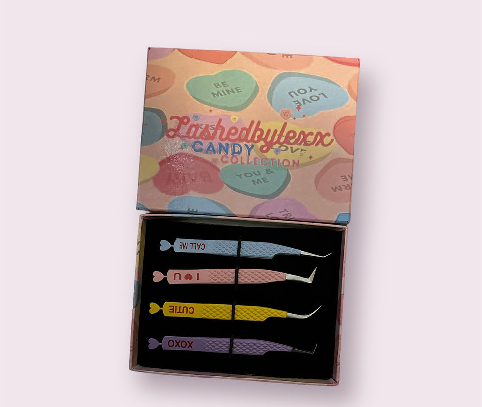 Thumbnail: Candy collection set of 4 diamond fiber tweezers 