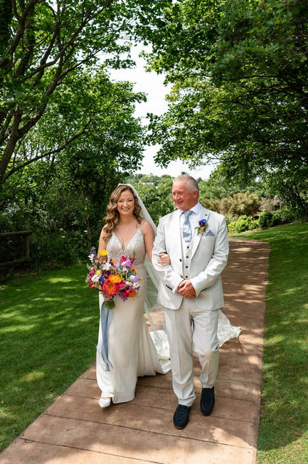 Rebecca & David - Watermouth Cove - May wedding - Passion for Photos - Seasonal bright wedding flowers