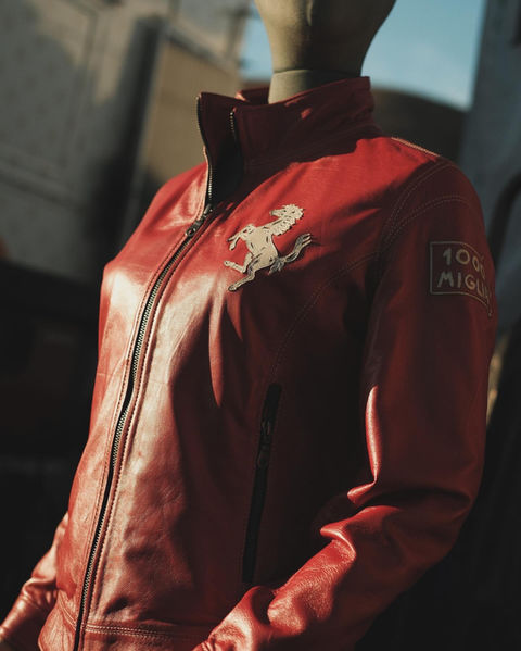 red ferrari leather jacket