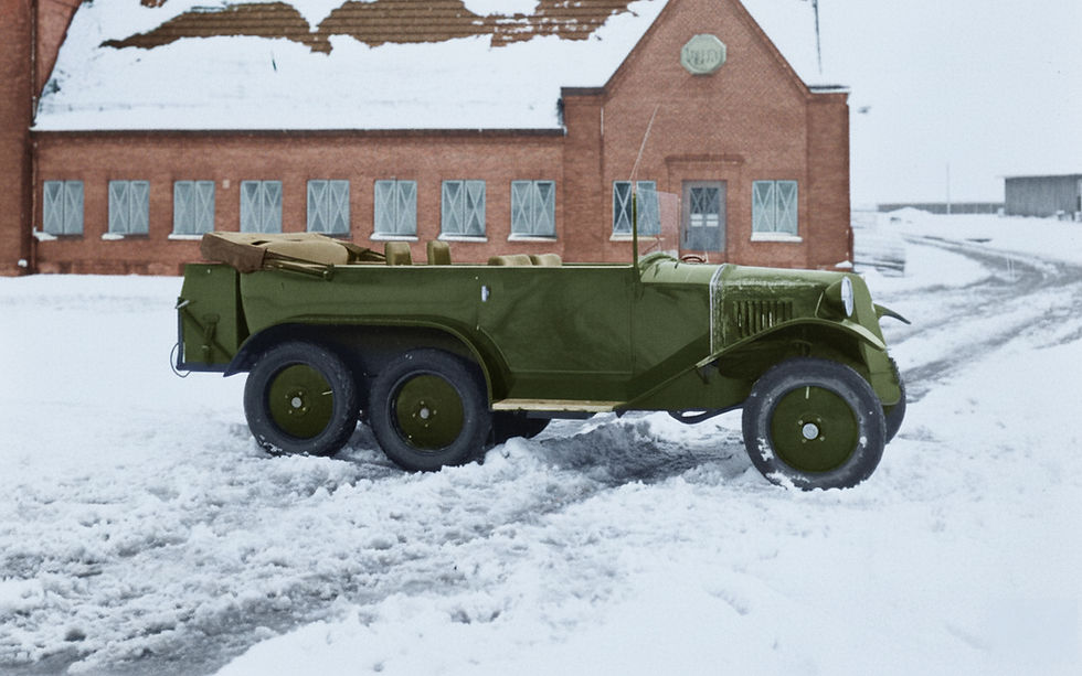 Open command car model 30 in the courtyard of the Tatra factory