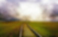 Train track through fields