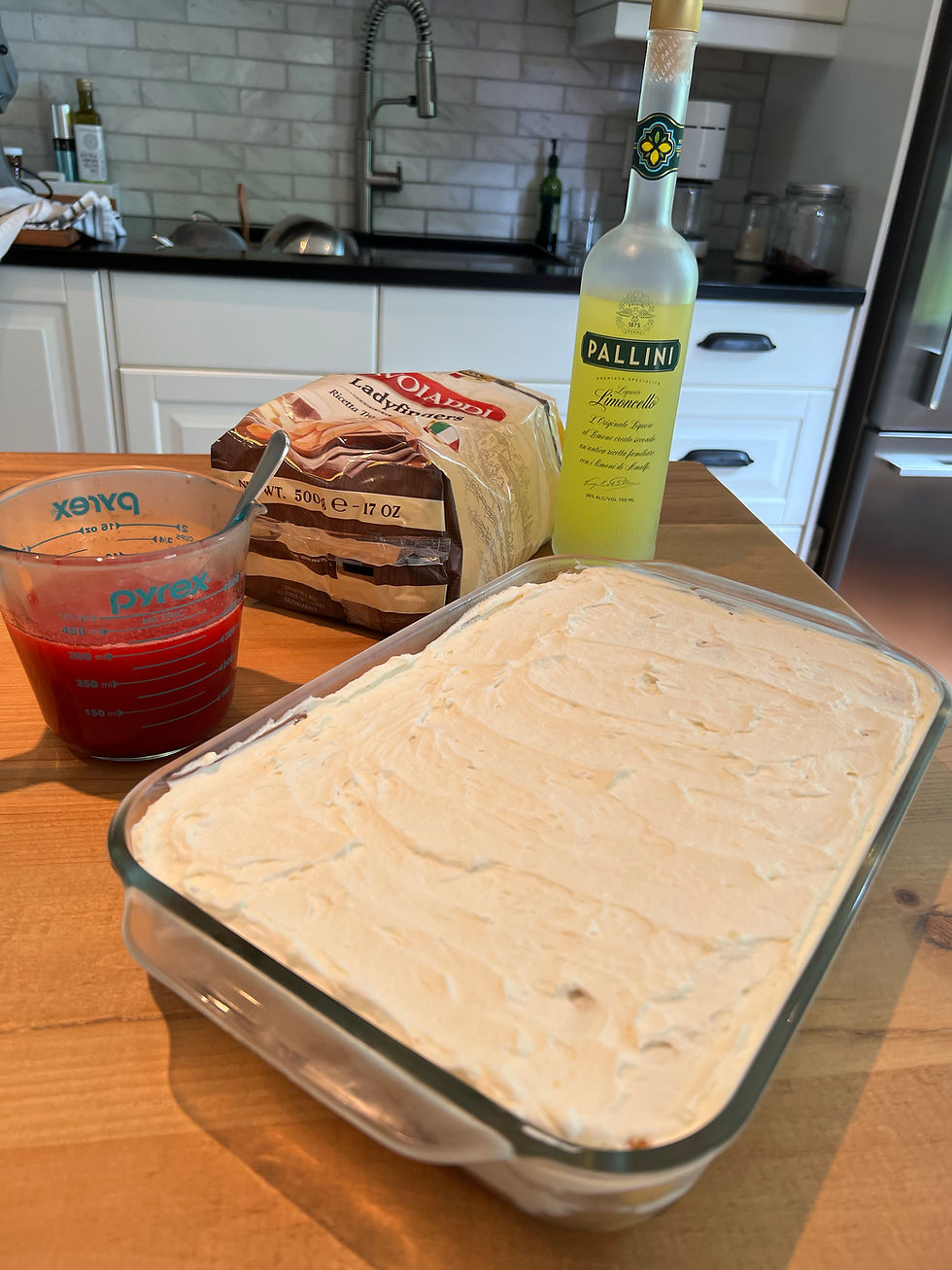 Limoncello Tiramisu With Fresh Raspberry Sauce