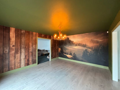 Canadian Hunting Lodge themed interior paint and wallpapering