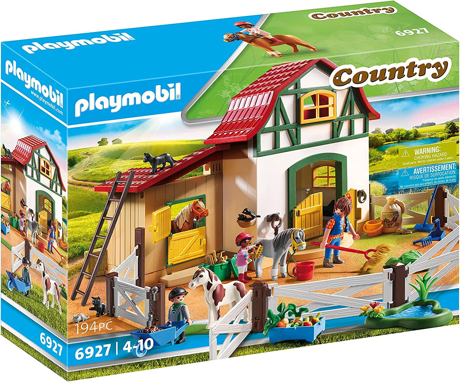 Playmobil-6927 Playmobil Figura de construcci�n Granja Ponis