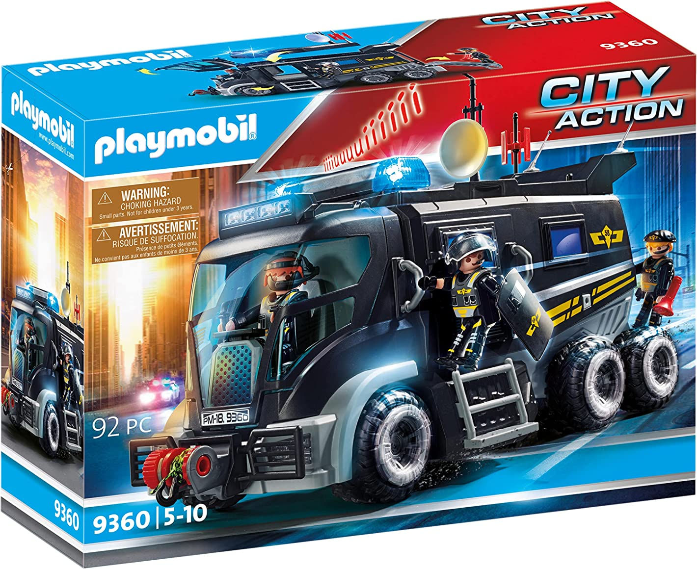 PLAYMOBIL City Action 9360 Veh�culo con luz LED y m�dulo