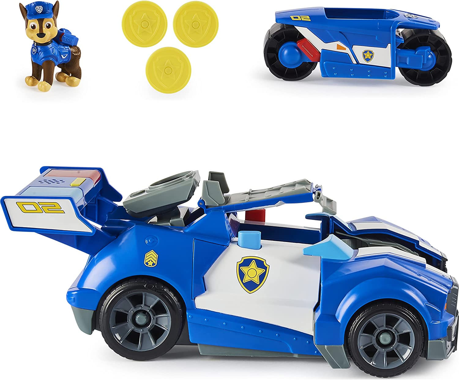 PAW PATROL, Chase's 2 en 1 pel�cula transformadora City Crui