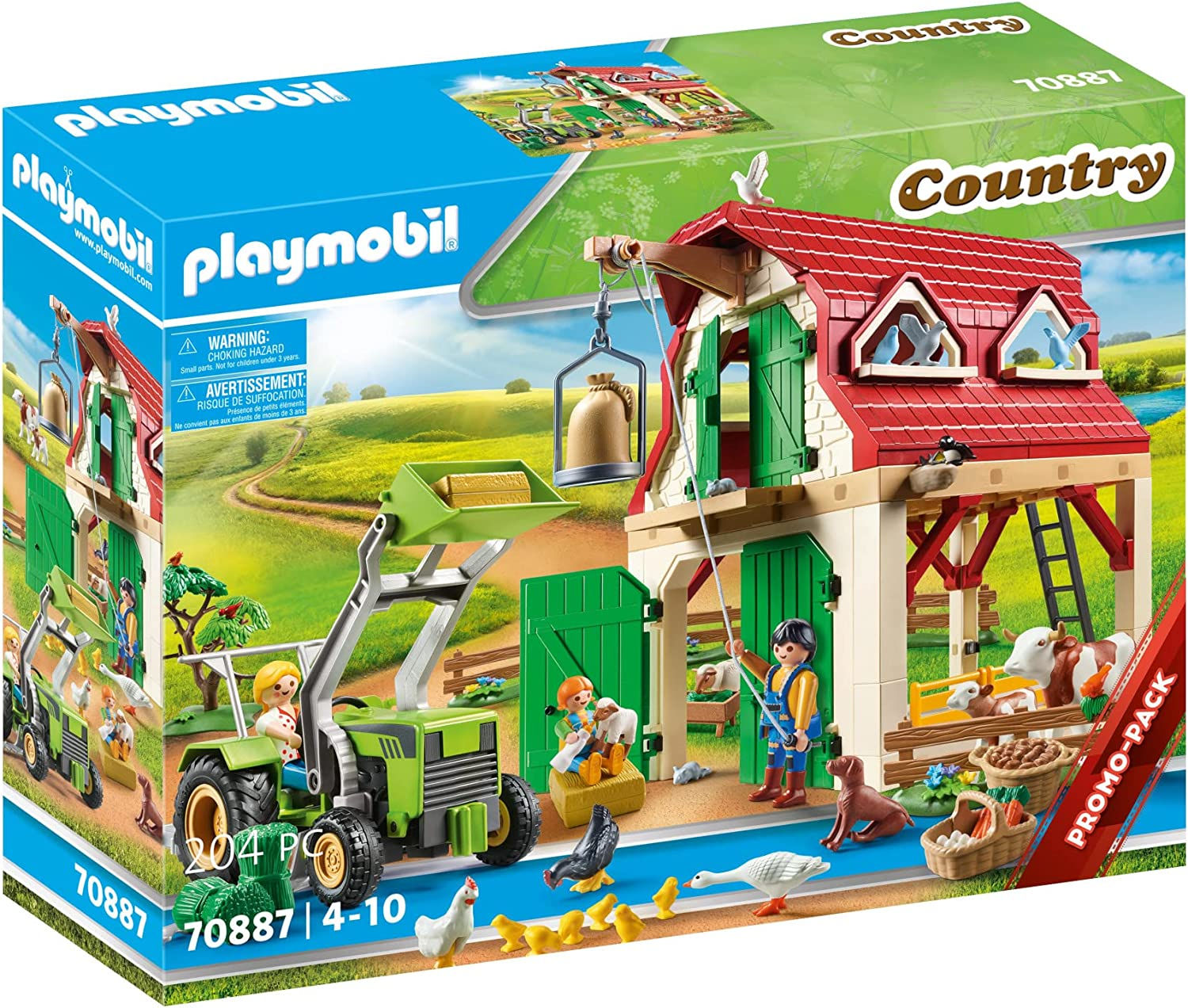 PLAYMOBIL Country 70887 Granja con cr�a de animales, Juguete