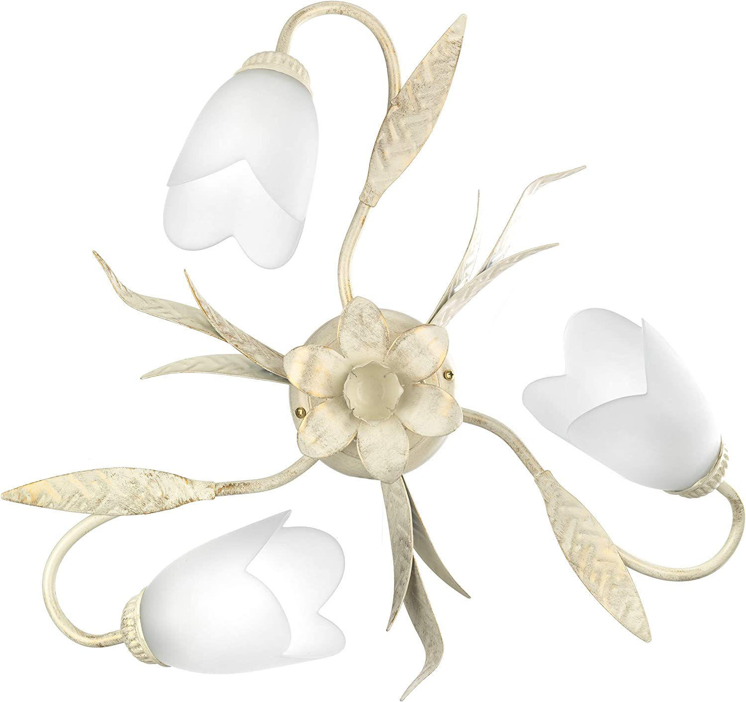 Onli - Plaf�n de 3 luces de doble vuelta de color marfil