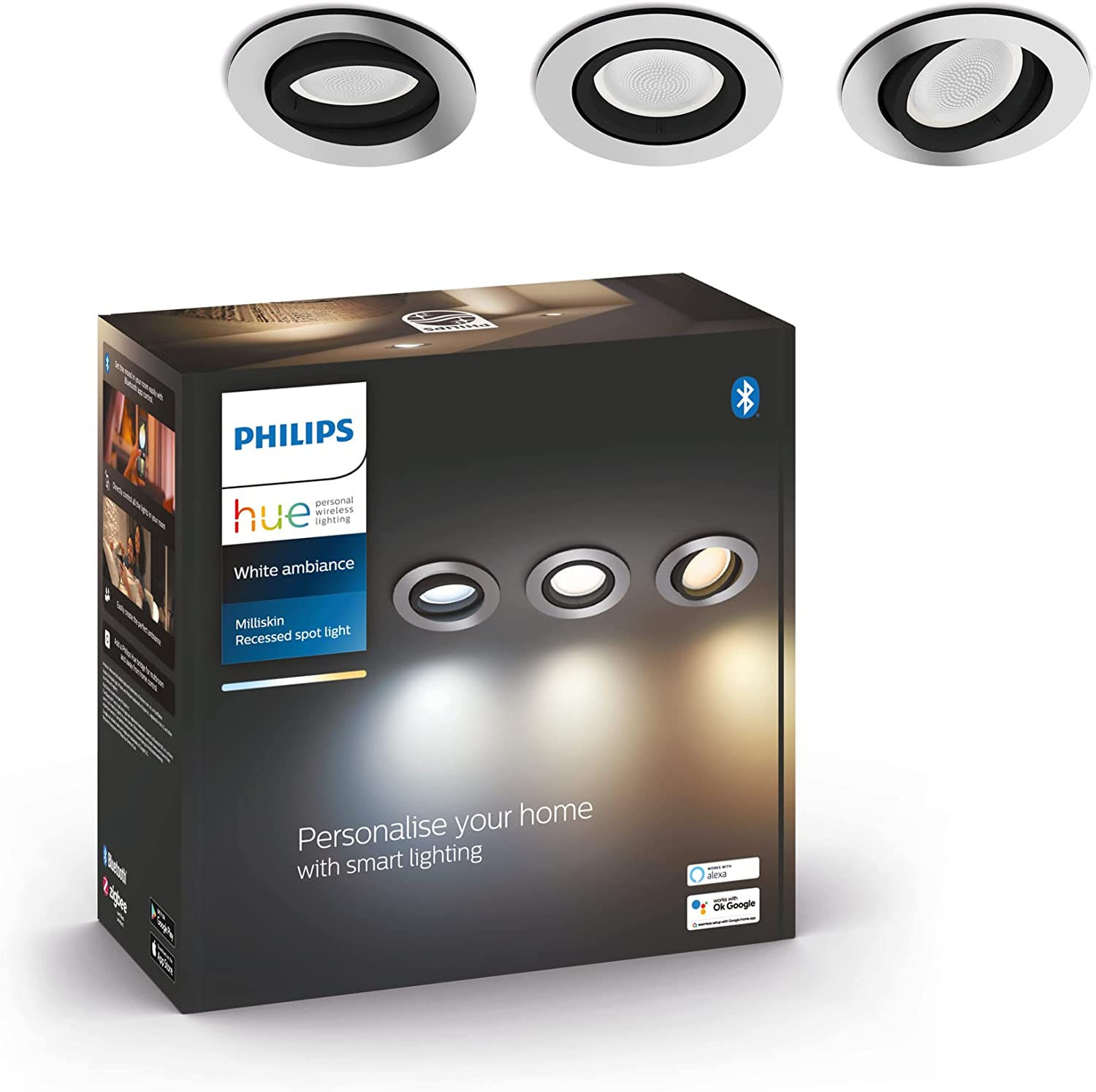 Philips Hue L�mpara, Hue Milliskin,Foco Empotrable LED SMART