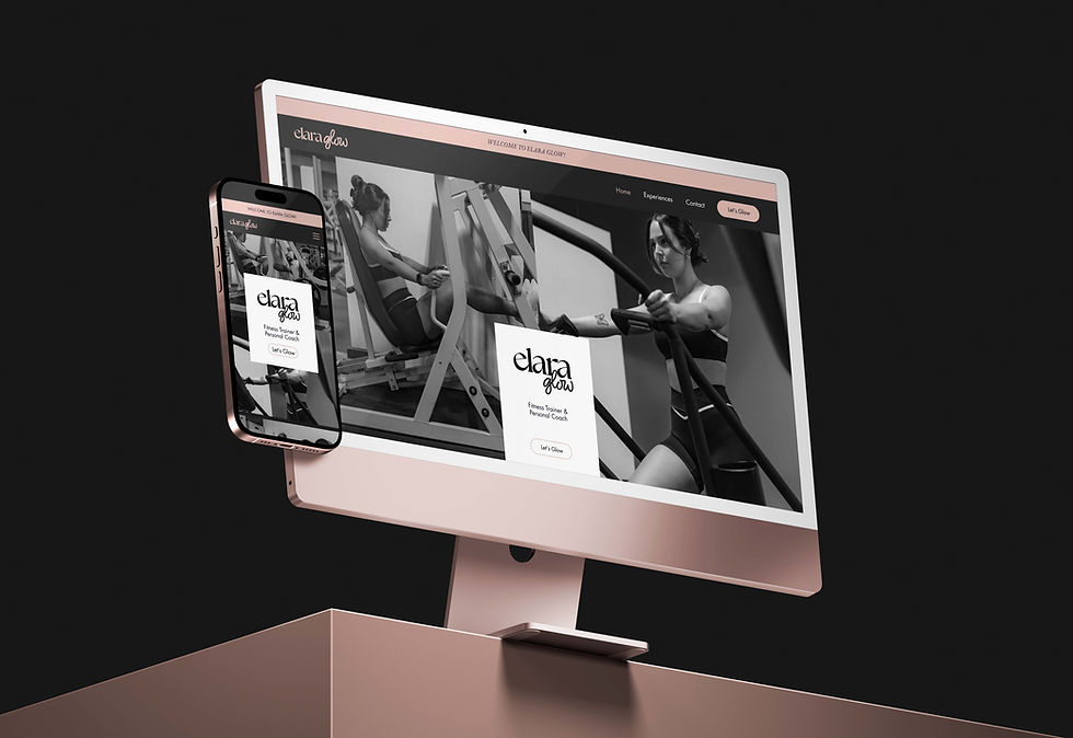 Elara Glow Website Mockup