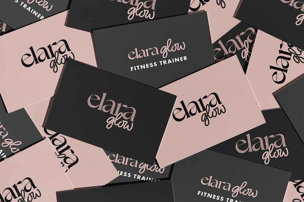 Elara Glow Business Cards Mockup