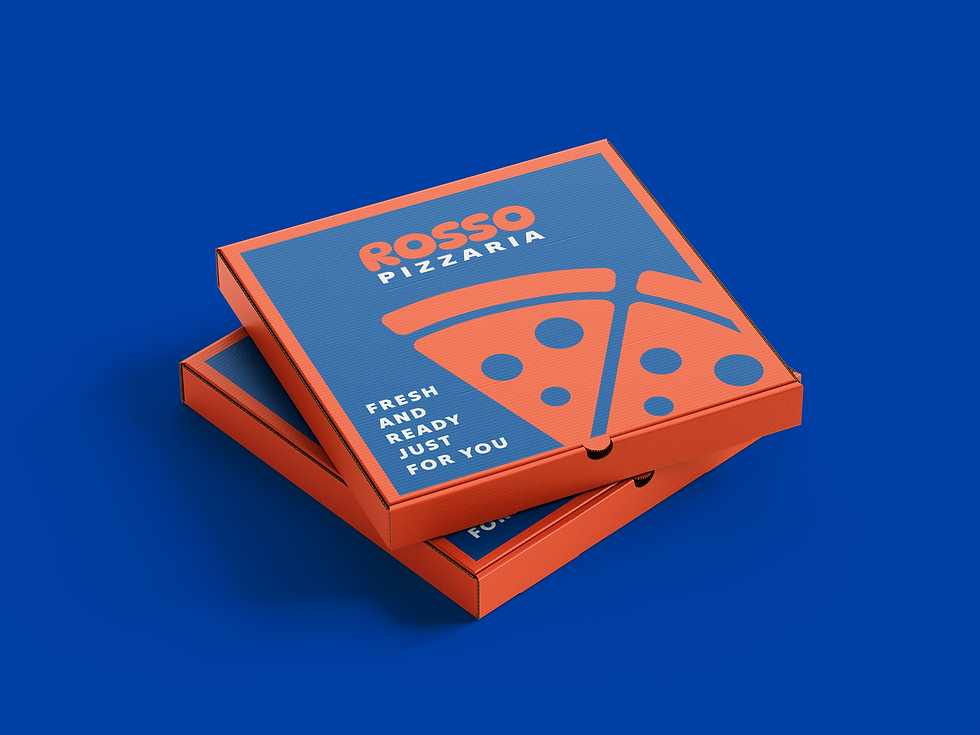 Rosso Pizza Boxes Mockup
