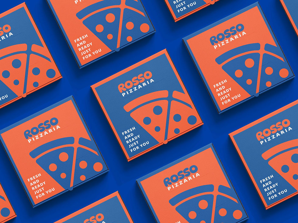 Rosso Pizza Box Variations Mockup