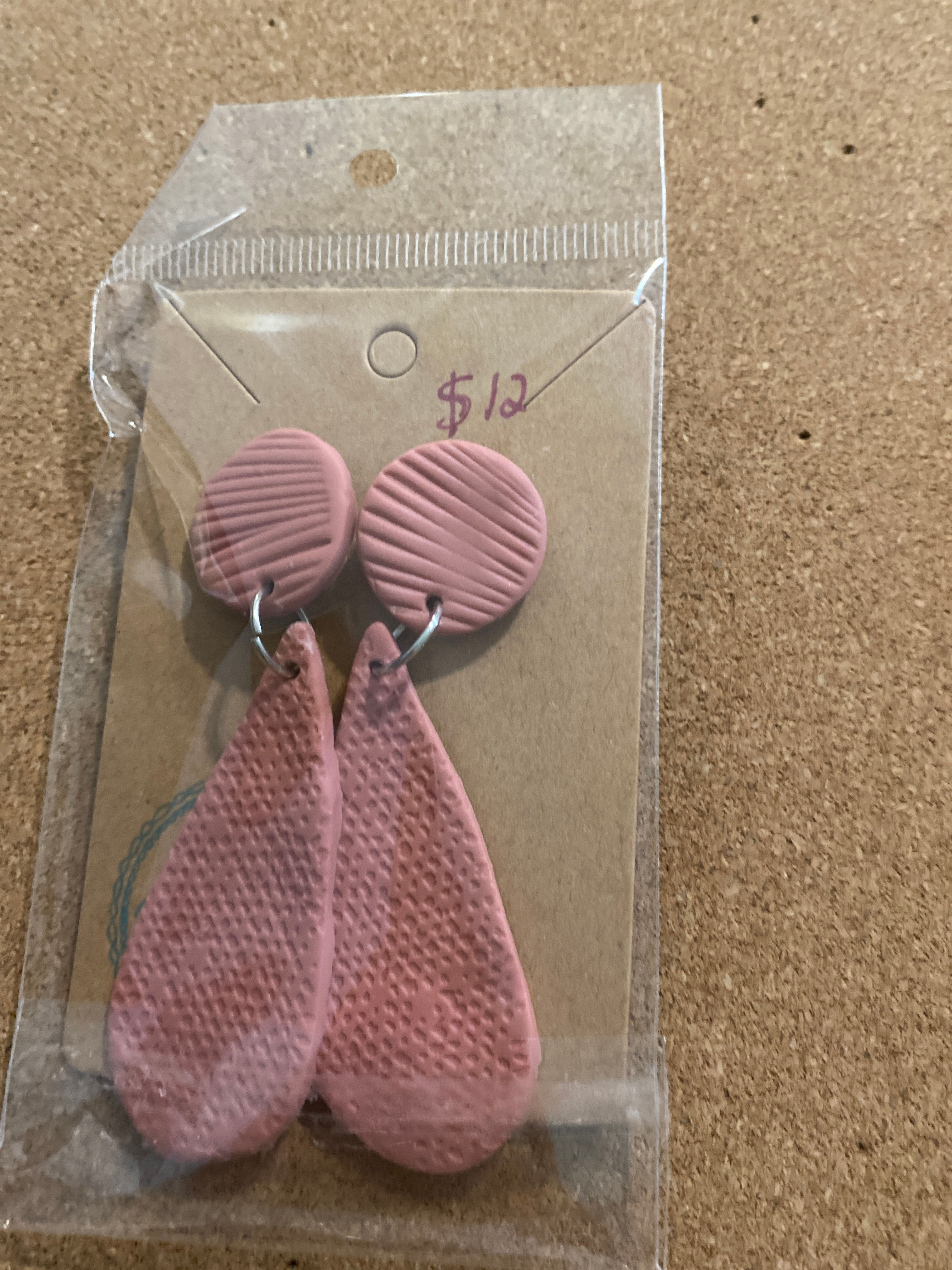long pink earrings