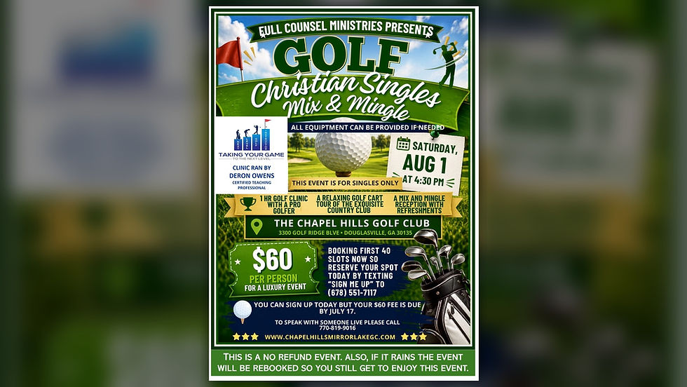 Golf Christian Singles Mix & Mingle