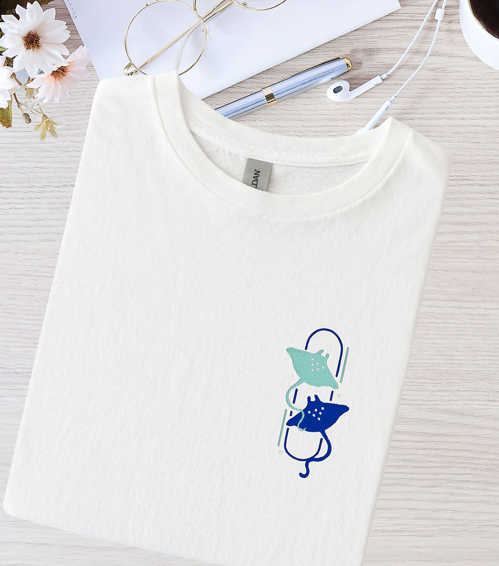 Thumbnail: Gentle Glide Stingray Embroidered Tee