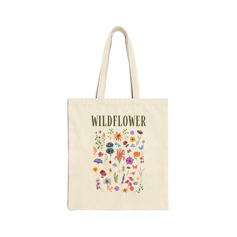 Wildflower Bag, Floral Design, Sustainable Bag