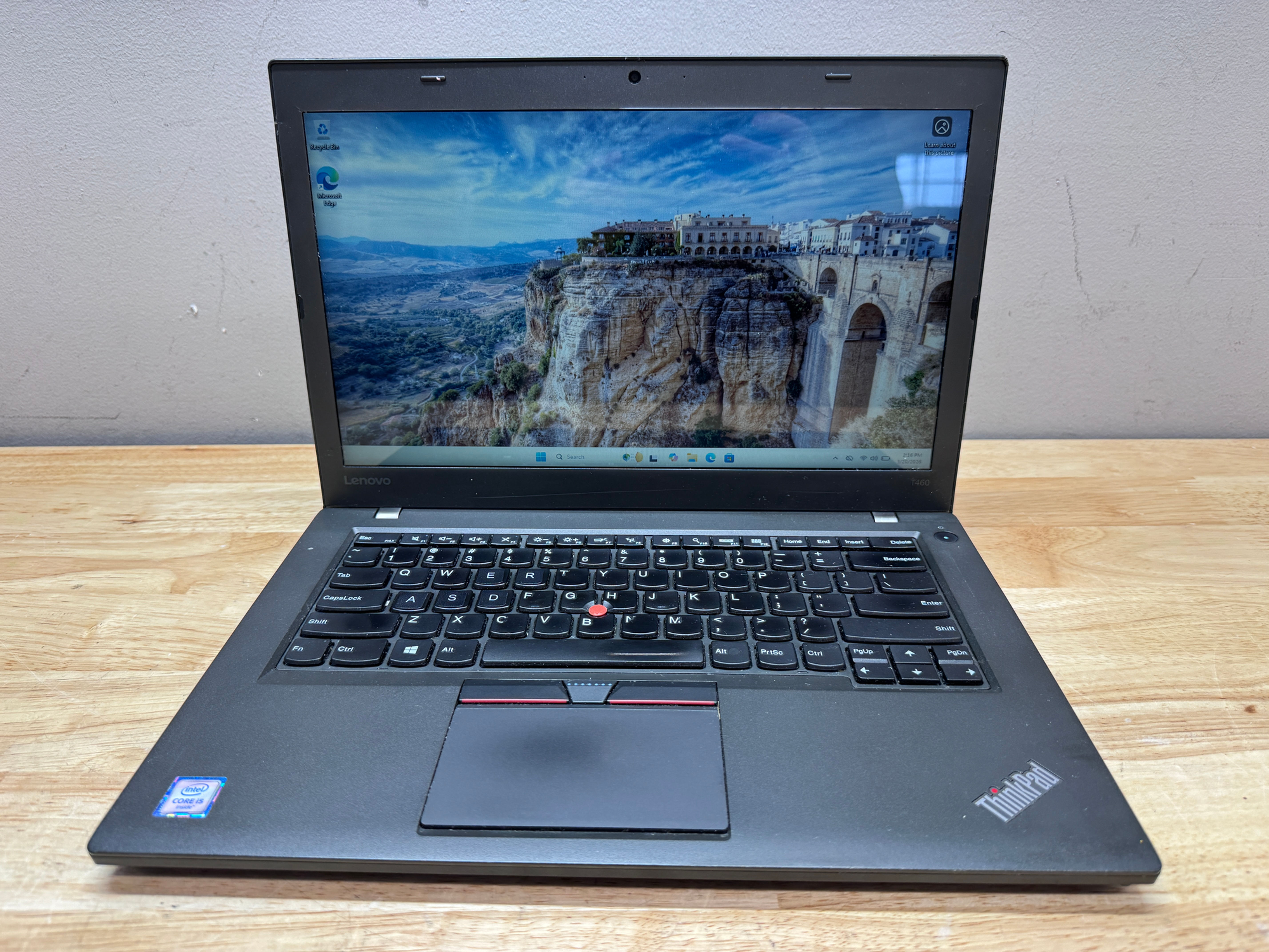 Lenovo ThinkPad T460 14" Laptop Intel Core i5, 128GB SSD, 8GB RAM, W11