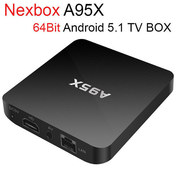 Thumbnail: A95X Amlogic S905 Quad Core 64Bit 4K Android 5.1 TV BOX 1GB 8GB KODI Preinstalle