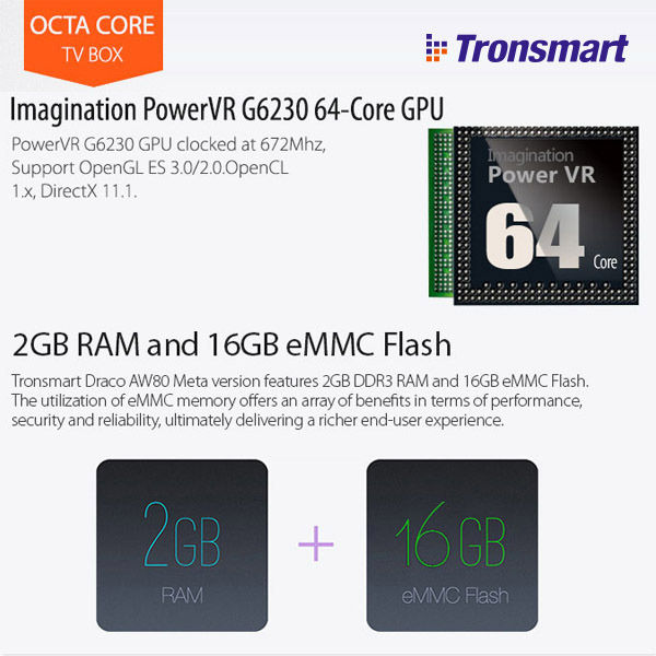 Thumbnail: Tronsmart Draco AW80 Meta Allwinner A80 Octa Core Android 4.4 Mini TV Box