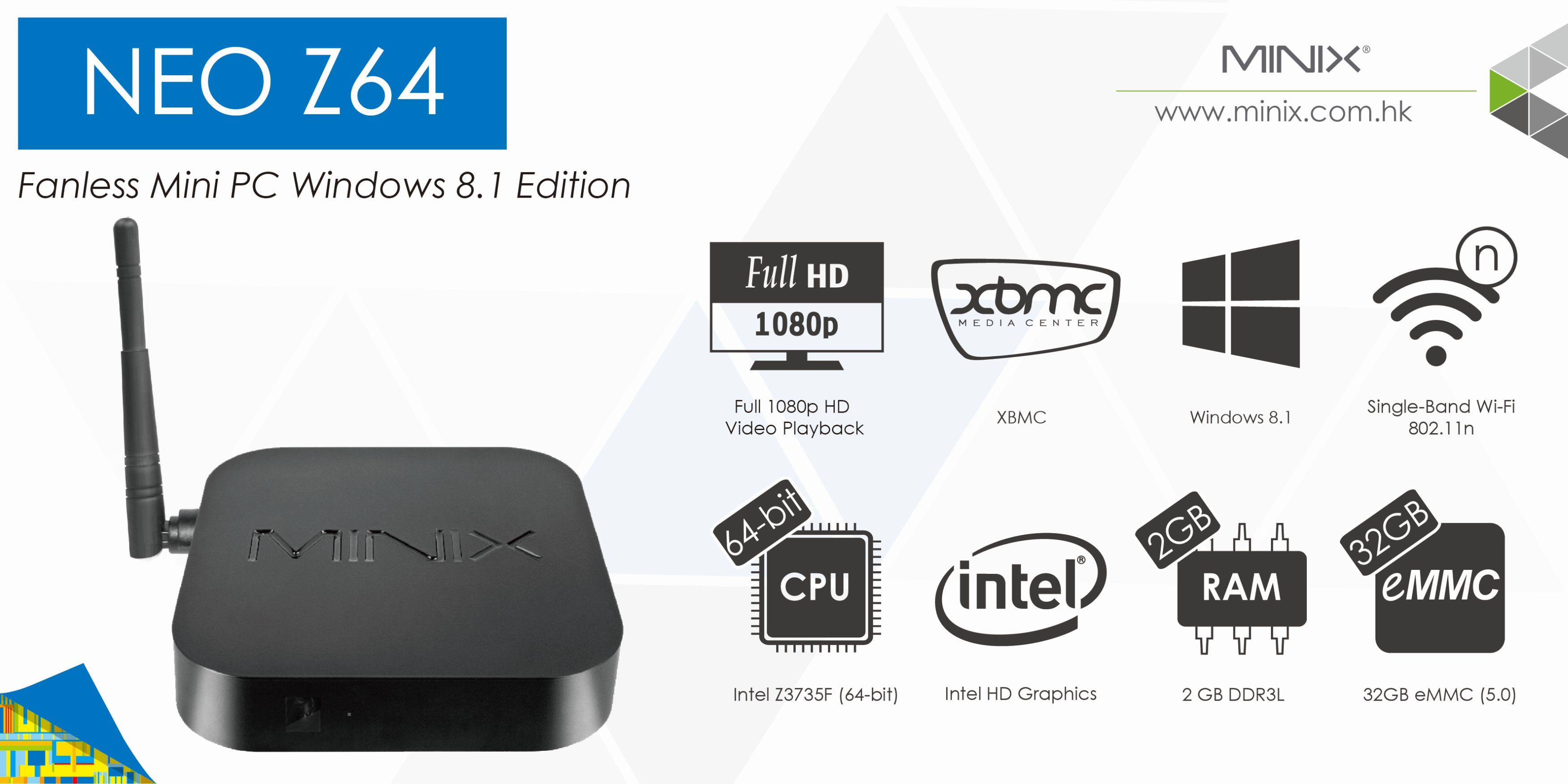 Minix NEO z64 - Windos 8.1fanless miniPc