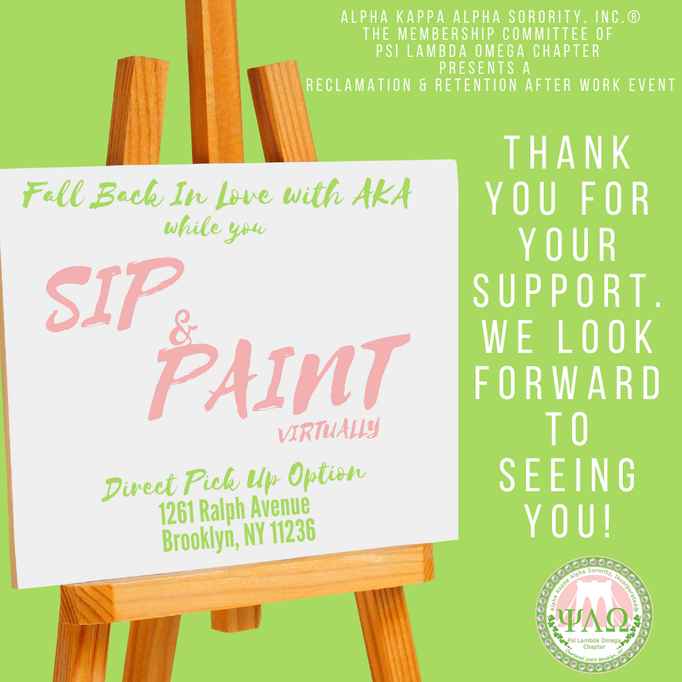 (Private Event) AKA-Psi Lambda Omega Chapter, Sip & Paint Virtually