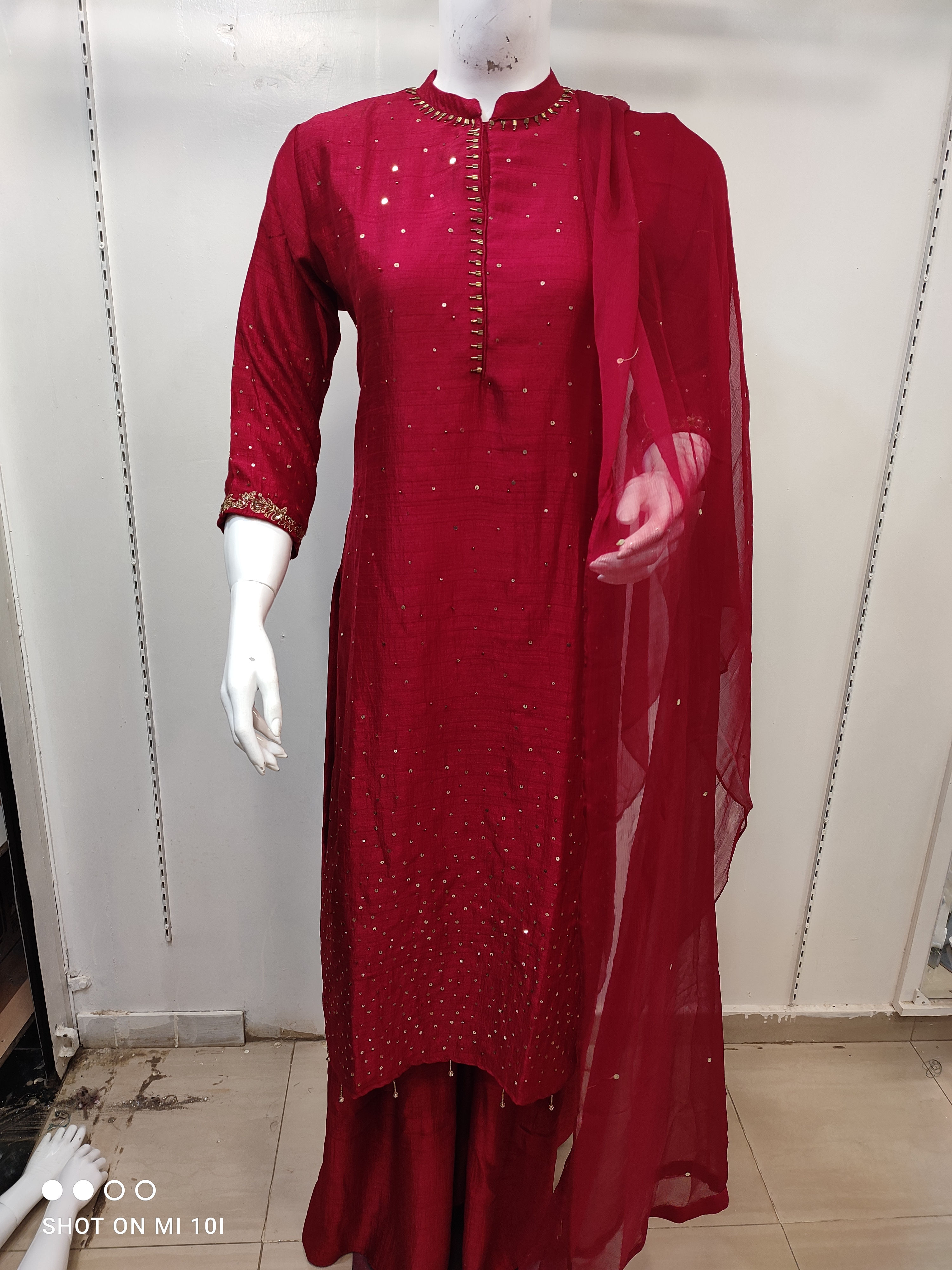 Designer suit with sharara