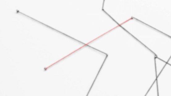 Strings crisscrossing between pins — symbolizing the interconnection of cybersecurity and data privacy in governance and risk management.